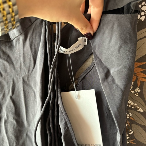 NWT Christopher Esber Triquetra Contoured Tank Dress in Charcoal size 6 - Picture 8 of 11